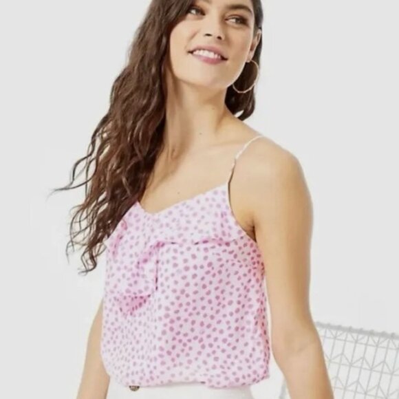 Lilly Pulitzer Women's Pink and White Polka Dot Top Small - Picture 1 of 7